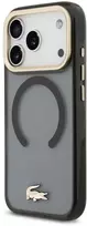 Lacoste PC/TPU Frosted Finish Gold Logo MagSafe dėklas skirtas Apple iPhone 17 Pro juodos spalvos