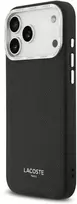 Lacoste PU Leather Champs Elysees MagSafe dėklas skirtas Apple iPhone 17 Pro Max juodos spalvos