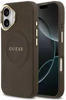 GUESS dėklas, skirtas IPHONE 17, suderinamas su MagSafe GUHMP17SPSAMSECW (PU su bijūnų spalvos karštu antspaudu), rudas