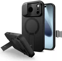 Tech-Protect Kevlar Aura MagSafe dėklas skirtas iPhone 17 Pro Max – juodos spalvos