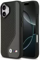 BMW M anglies pluošto logotipo „MagSafe“ dėklas, skirtas „iPhone 17“ – juodas ir pilkas