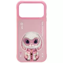 „Nimmy Cool&Cute 2.0“ triušio formos dėklas, skirtas „iPhone 17 Pro“ - Rožinė