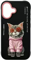 „Nimmy Glasses“ „Cool Cat“ dėklas, skirtas „iPhone 17“ – juodas