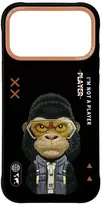 „Nimmy Cool&Cute 2.0 Gorilla“ dėklas, skirtas „iPhone 17 Pro Max“ - Juodas