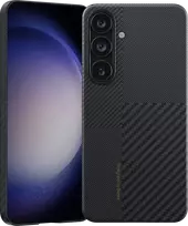 Benks dėklas Montage Magnetic Armor Air Kevlar 600D (M040) skirtas Samsung Galaxy S24 juodos spalvos