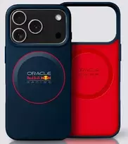 Red Bull Raudona Bull Raudona Bull Silicone Raudona Ring MagSafe dėklas skirtas Apple iPhone 17 Pro Max Navy mėlynos spalvos