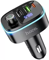 Automobilinis „Bluetooth“ siųstuvas Hoco 2 x USB A + USB C QC3.0 PD 20W E62 juodas