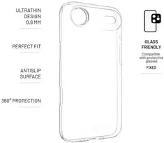 Itin plonas TPU gelio dėklas FIXED Story Slim, skirtas Apple iPhone Air, 0.6 mm, skaidrus