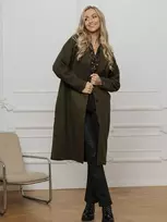 moteriška tamsiai žalia ombre striukė