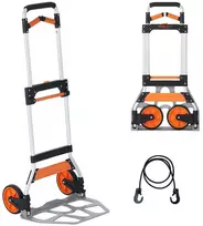 Sulankstomas vežimėlis, 140 kg keliamoji galia, lengvas aliuminio vežimėlis, nešiojamas vežimėlis, sulankstomas vežimėlis, bagažo vežimėlis