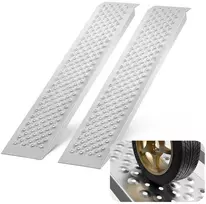 Aliuminio užvažiavimo rampos laiptams, 399.2kg, neslystančios, 2 vnt. automobiliams, motociklams, keturračiams