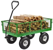 Plieninis sodo vežimėlis 408.23 kg, sunkvežimis, 10 colių ratai, talpus, daržo, statybinis
