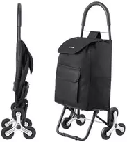 Sulankstoma laiptais kylanti pirkinių vežimėlis 36L, krepšys, 6 ratai, vežimėlis laiptams, prekių vežimas