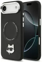 Karl Lagerfeld Choupette Pin MagSafe dėklas Apple iPhone Air juodos spalvos