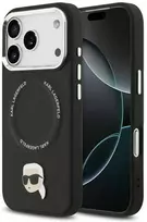 Karl Lagerfeld Karl Pin MagSafe dėklas skirtas Apple iPhone 17 Pro Max juodos spalvos