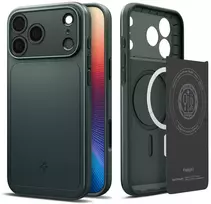 Spigen Thin Fit MagSafe dėklas skirtas Apple iPhone 17 Pro – žalios spalvos