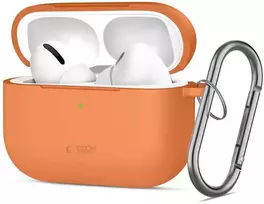 „Tech-Protect“ silikoninis dėklas „AirPods Pro“ ausinėms – oranžinis