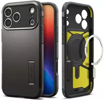 Spigen Tough Armor 'T' MagSafe dėklas skirtas Apple iPhone 17 Pro – pilkos spalvos