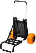 Paplūdimio vežimėlis dideliais ratais smėliui, 75.94 x 39.11 cm platforma, 74.84 kg talpa, sulankstomas, reguliuojamo aukščio, tvirtas, skirtas paplūdimiui, kroviniams
