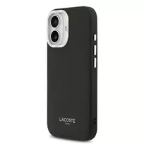 Lacoste PU Leather Champs Elysees MagSafe dėklas skirtas Apple iPhone 17 juodos spalvos