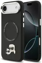Karl Lagerfeld Karl & Choupette Pins MagSafe dėklas skirtas Apple iPhone Air Juodas