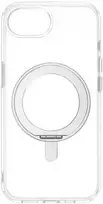 Dėklas FoneKit Premium Kickstand MagSafe-yhteensopiva suojakuori jalustalla, iPhone 16e / 17e, läpinäkyvä