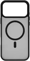 Dėklas FoneKit MagSafe-yhteensopiva Soft Touch suojakuori, iPhone 17 Pro, musta/harmaa
