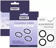 Dėklas FoneKit kameran linssinsuoja, iPhone 17 Pro / 17 Pro Max, läpinäkyvä