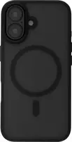 Dėklas FoneKit MagSafe-yhteensopiva Soft Touch -suojakuori, iPhone 16, musta/harmaa