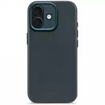 Dėklas „Decoded“ odinis galinis dangtelis – odinis „iPhone 17“ galinis dangtelis, suderinamas su „MagSafe“ (tamsiai mėlynos spalvos)