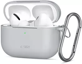 „Tech-Protect“ silikoninis kabliuko formos dėklas „AirPods Pro“ – pilkas