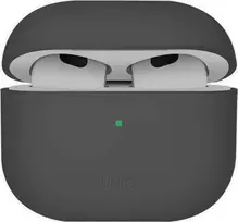 UNIQ dėklas Lino AirPods 4 Silicone ash pilkas