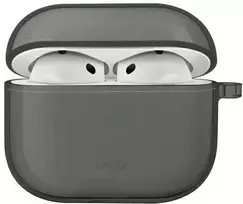 UNIQ dėklas Glase AirPods 4 glossy smoke