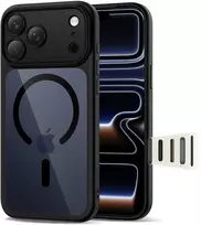 „Tech-Protect Magpeak Magsafe CC“ dėklas, skirtas „iPhone 17 Pro Max“ – skaidrus, juodas