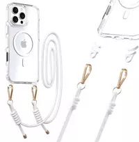 Tel Protect Strap Clear dėklas skirtas Apple iPhone 17 Air baltos spalvos