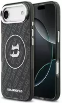 Karl Lagerfeld IML Choupette Head Logo MagSafe dėklas Apple iPhone Air juodos spalvos
