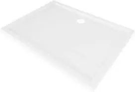 Dušo padėklas Mexen Flow Slim, stačiakampis, 75 x 80 cm, Baltas gloss