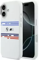 BMW M Silicon Horizontal Line MagSafe Dėklas skirtas Apple iPhone 17 baltos spalvos
