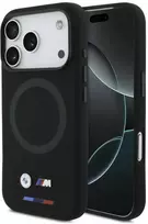 Dėklas BMW M Silicon Logo MagSafe do iPhone 17 Pro juoda