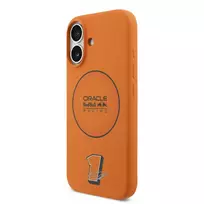 Red Bull Raudona Bull Raudona Bull Silicone Mėlyna Ring MagSafe dėklas skirtas Apple iPhone 17 oranžinės spalvos