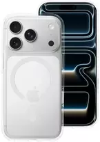 „iPhone 16 PRO Forcell F-Protect Clear Hybrid Premium“ dėklas, suderinamas su „Magsafe“ permatomas