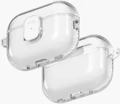 „Uniq Glase Pro“ dėklas, skirtas „AirPods Pro 3“ – su užraktu – permatomas