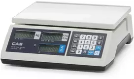 Virtuvinės svarstyklės CAS Svarstyklės apskaičiuojamos prekybos su legalizavimu iki 15 kg 290x209 mm