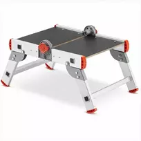 Aliuminio darbo platforma, sulankstoma pakopa, lengva darbo platforma, 150 kg talpa, nešiojamos kopėčios