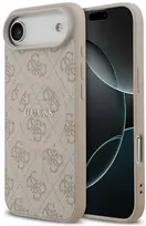 Guess PU Leather 4G Colored Ring MagSafe dėklas skirtas Apple iPhone Air Rožinė