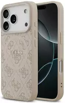Guess PU Leather 4G Colored Ring MagSafe dėklas skirtas Apple iPhone 17 Pro Rožinė