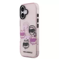 Karl Lagerfeld IML Multi K&CH Heads dėklas skirtas Apple iPhone 17 Rožinė