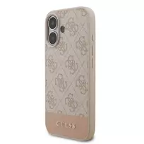 Guess PU 4G Stripe dėklas skirtas Apple iPhone 17 Rožinė