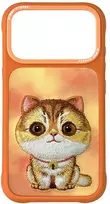 Dėklas Nimmy Big Eyed Pet 2.0 Cat case for iPhone 17 Pro Max - oranžinis