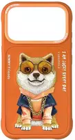 Dėklas Nimmy Glasses Cool Dog Case for iPhone 17 Pro Max - Oranžinis